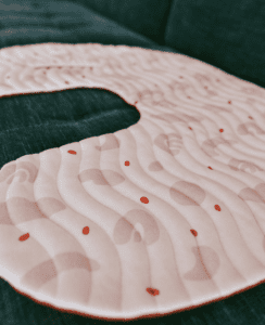 Housse de coussin de rechange avec imprimé doux et intemporel pour le coussin mumade. en coton et ouate de polyester oekotex