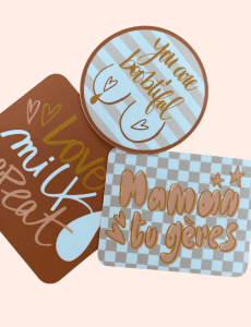 Stickers Mumade pour jeunes mamans – modèles Milk Eat Repeat, You are Boobtiful, Mum Life – autocollants maternité et allaitement