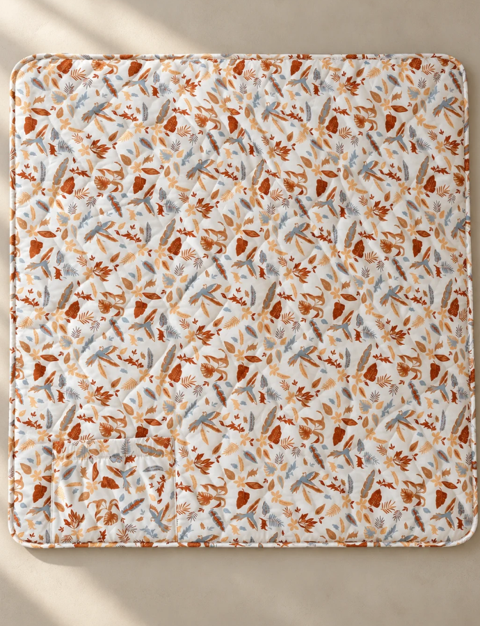tapis de jeu et d'éveil nomade imprimé tropicale